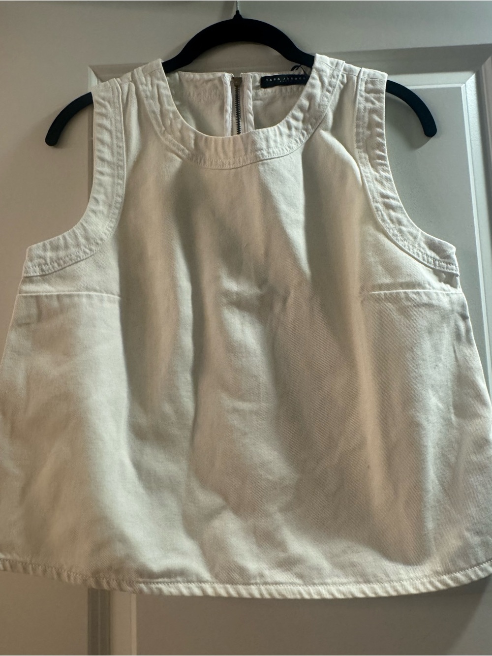 Tara Jarmon Off-White Cotton Tank Top